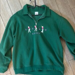 Staycool NYC QuarterZip sweatshirt | Embroidered | Size XL